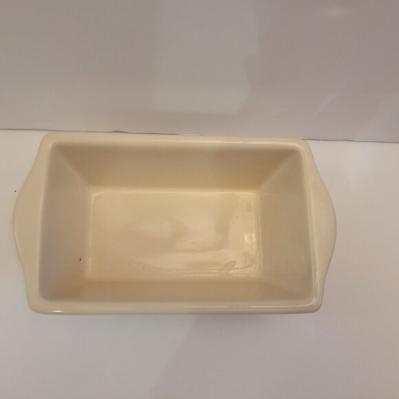 Vintage Holly Leaf Design Rectangular Ceramic Dish Bread Pan 6.5" X 3.5" - Picture 3 of 7